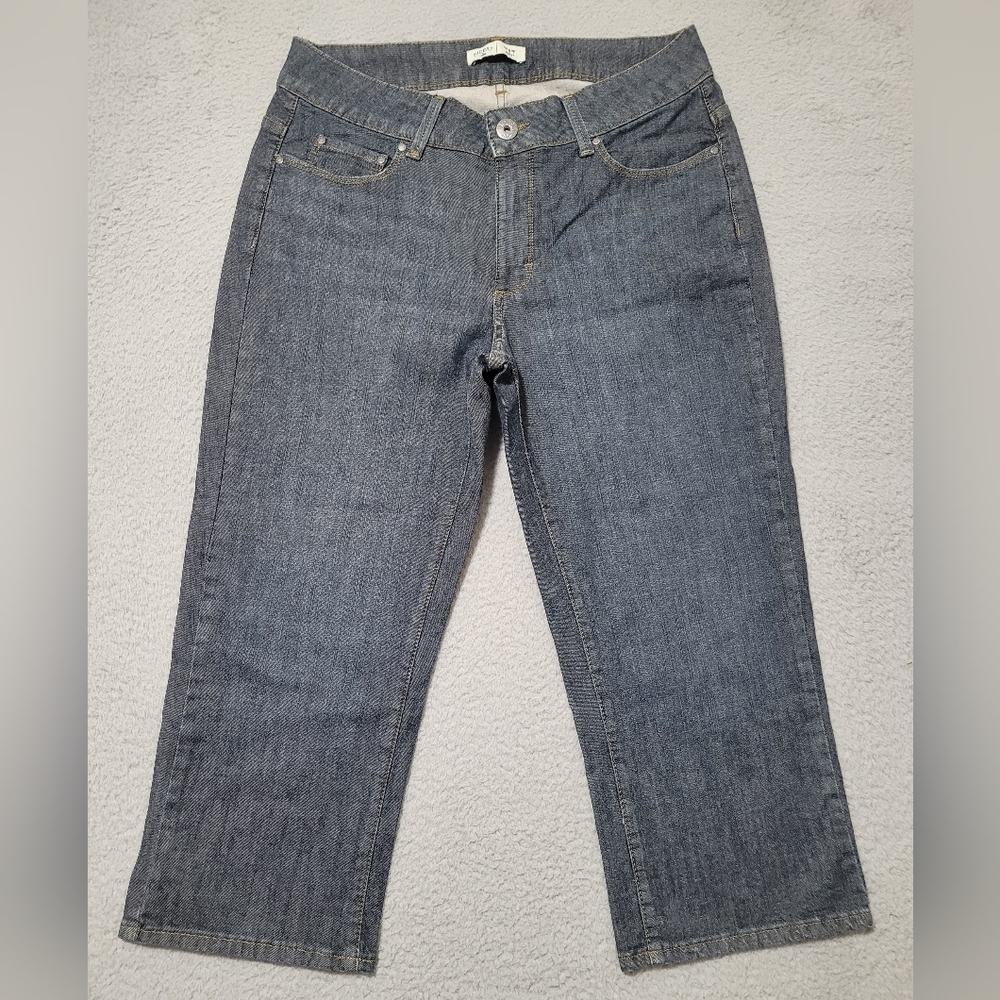 Riders By Lee No Gap Waist Denim Capri Pants Size 12